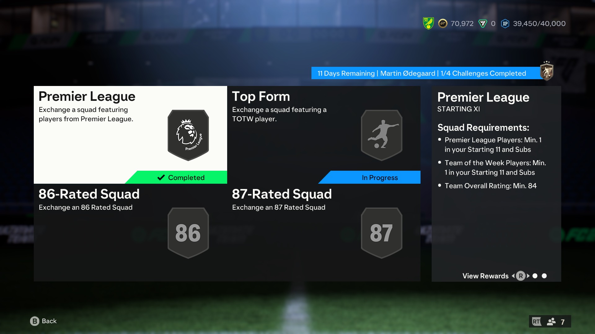 Odegaard SBC Squads